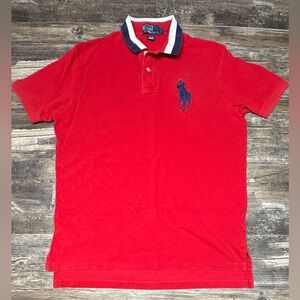 Polo Ralph Lauren Polo Shirt - Big Pony Polo Shirt - Red - Men’s Large -GUC